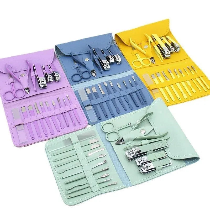 Premium Stainless Steel Manicure Pedicure Kit 16 Pcs Travel Friendly