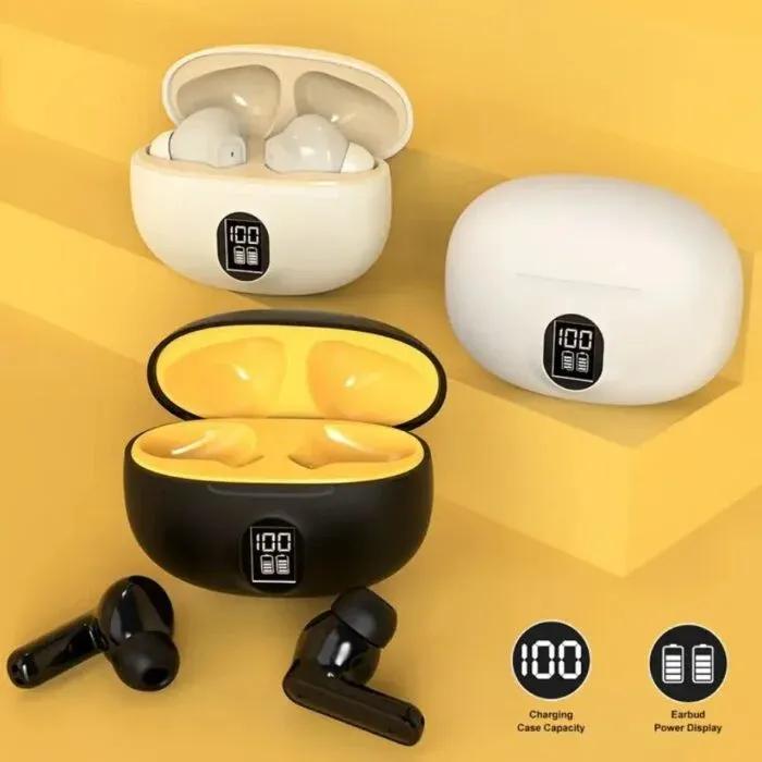 Black TWS Earbuds Bluetooth 5.3 Fast Charge All-Day Comfort