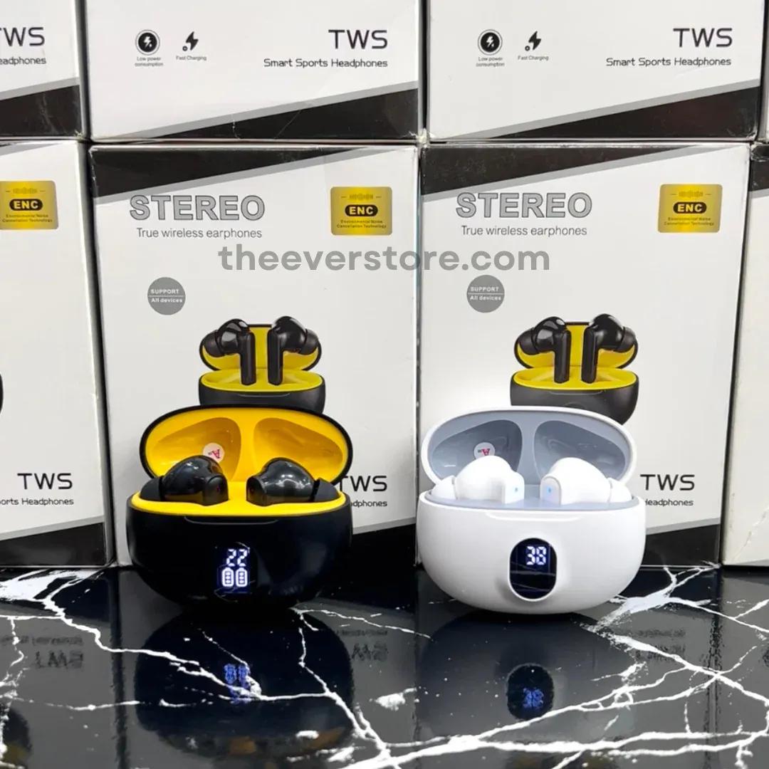 Black TWS Earbuds Bluetooth 5.3 Fast Charge All-Day Comfort