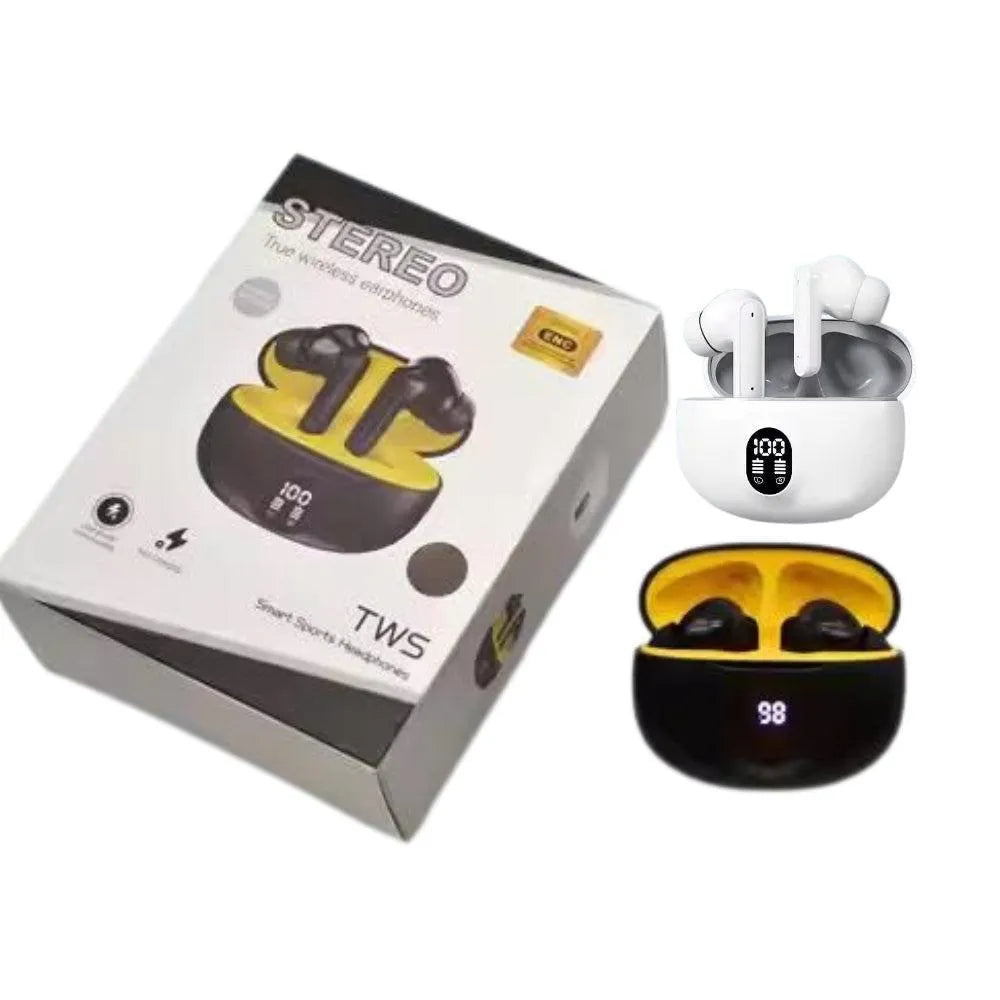 Black TWS Earbuds Bluetooth 5.3 Fast Charge All-Day Comfort