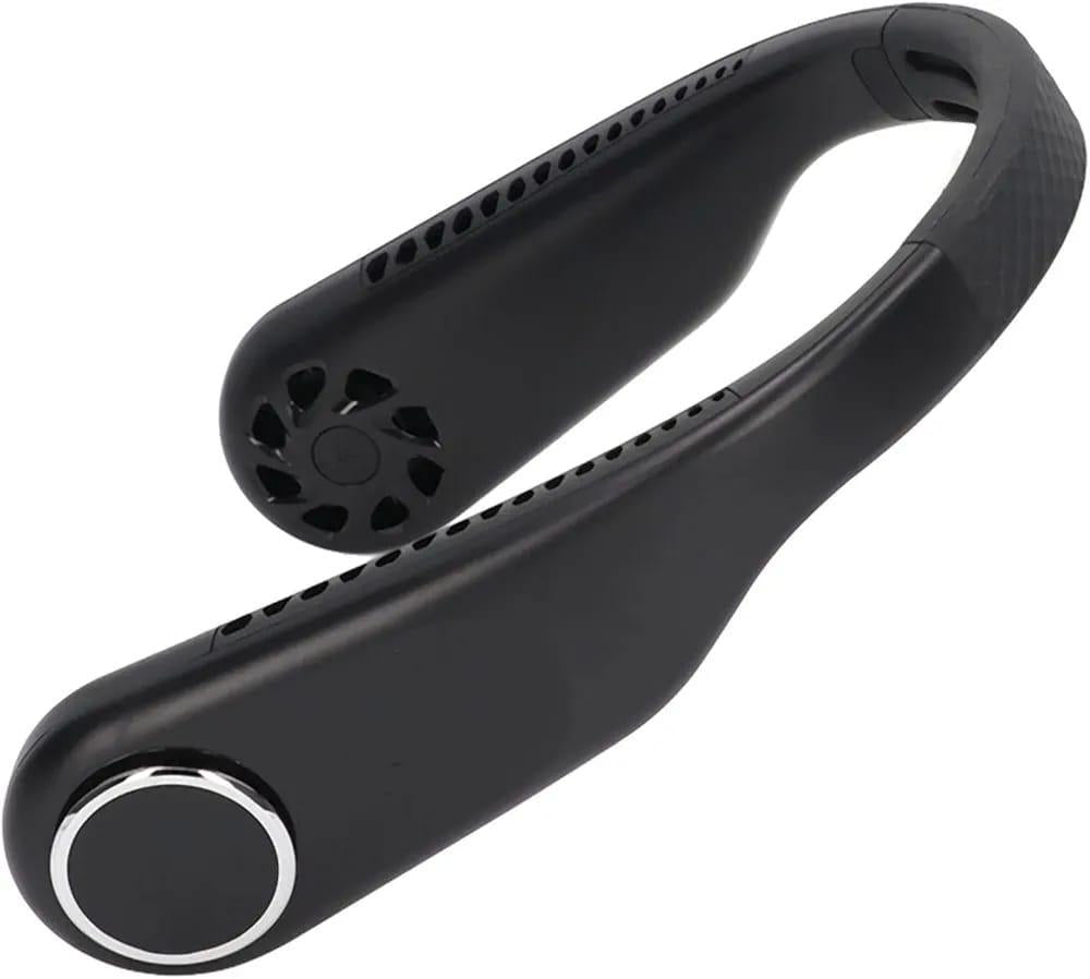 U-Shaped Neck Fan Black White Cooling Summer