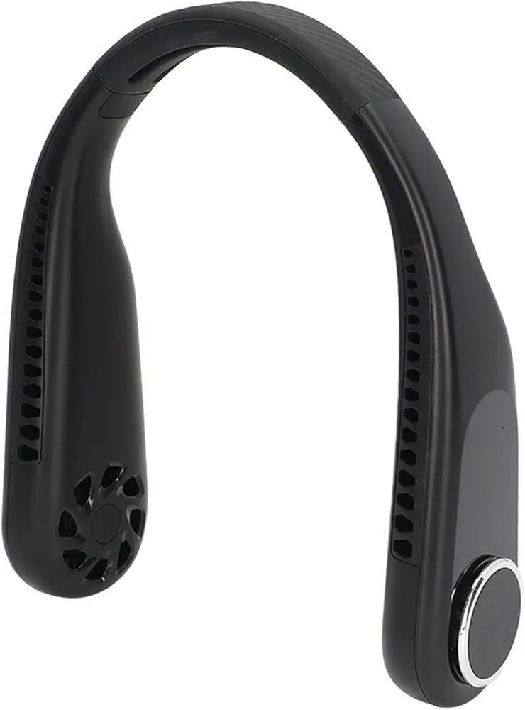 U-Shaped Neck Fan Black White Cooling Summer