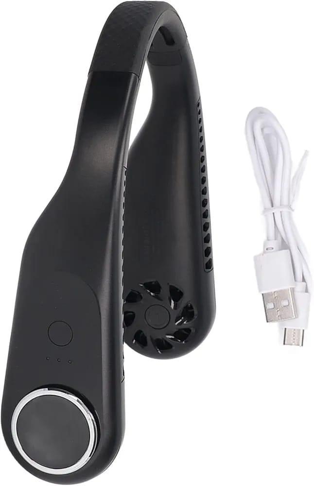 U-Shaped Neck Fan Black White Cooling Summer