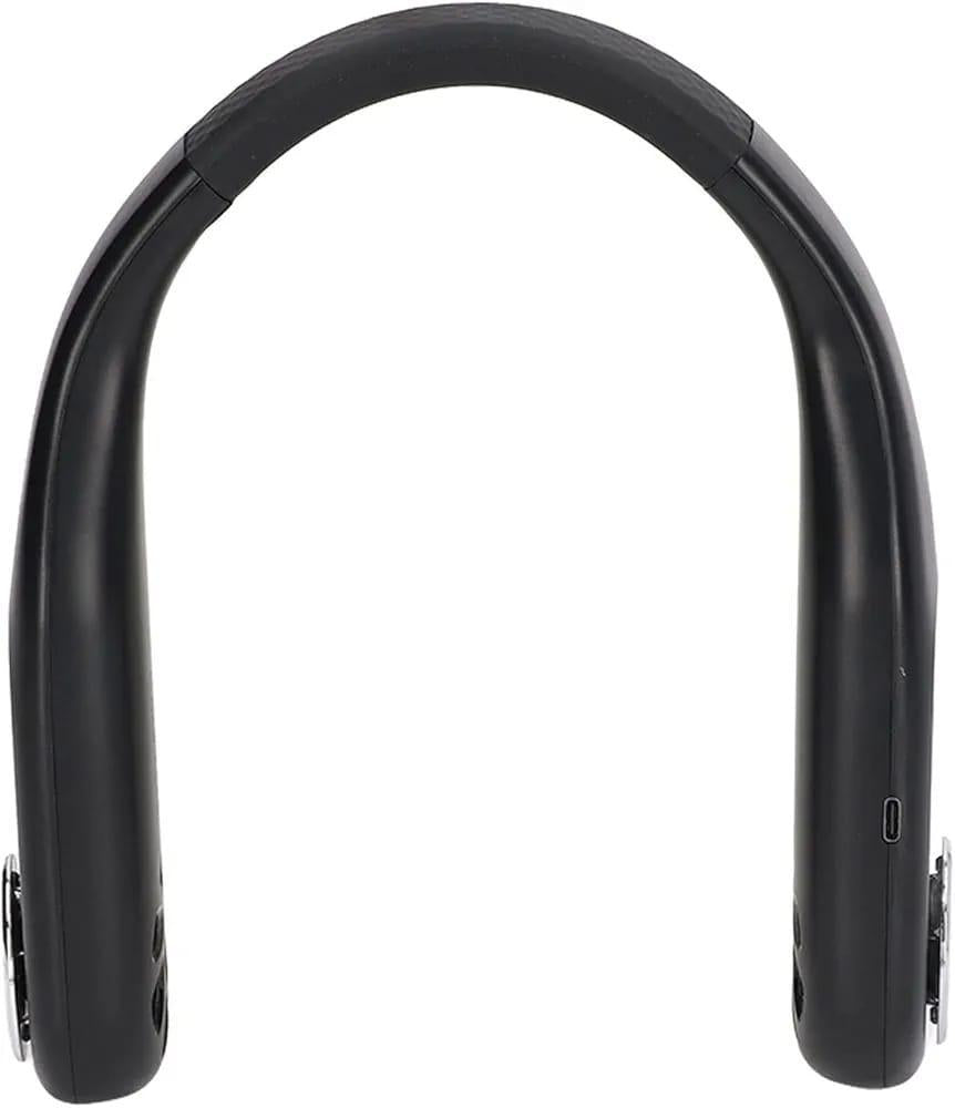U-Shaped Neck Fan Black White Cooling Summer